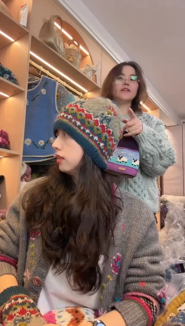 羊毛百羊毛刺绣彼岸花冷帽