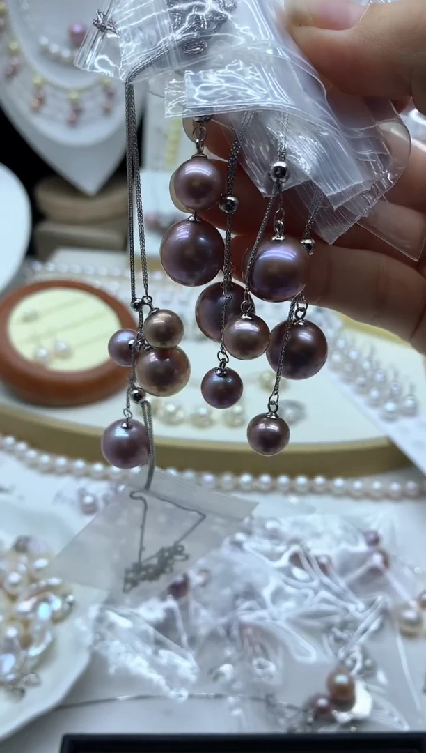 淡水珍珠银S925镶嵌颈饰多样性发其一