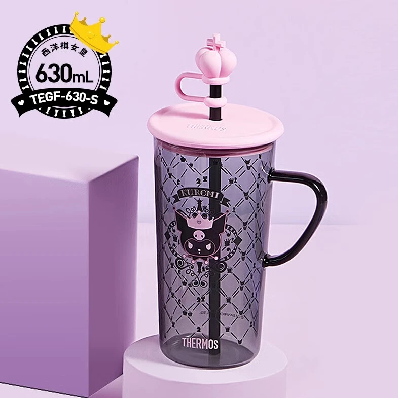 【A等品微瑕】膳魔师酷洛米二代玻璃杯630ml 西洋棋女皇黑粉