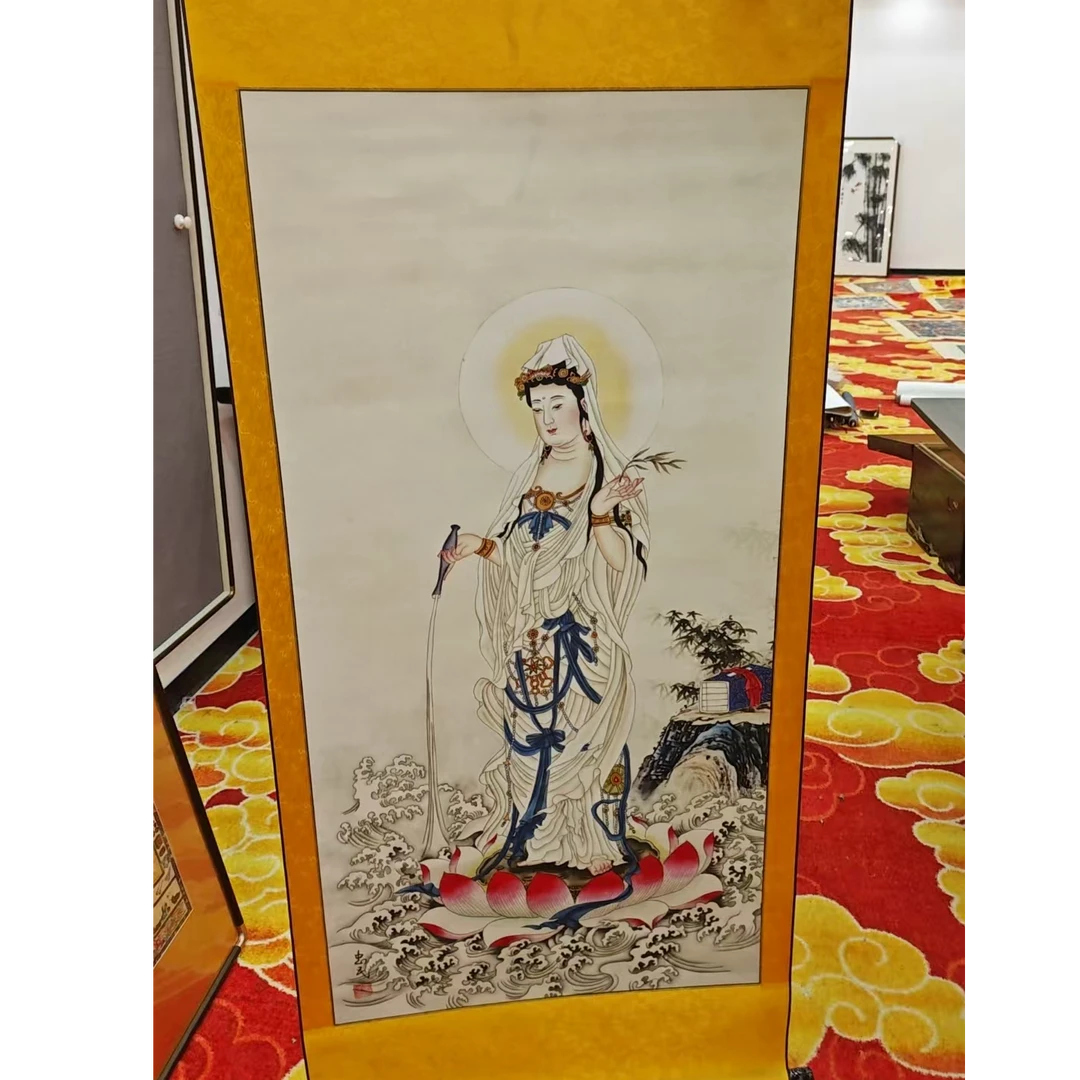 国画装饰挂画高档锦绫已装裱