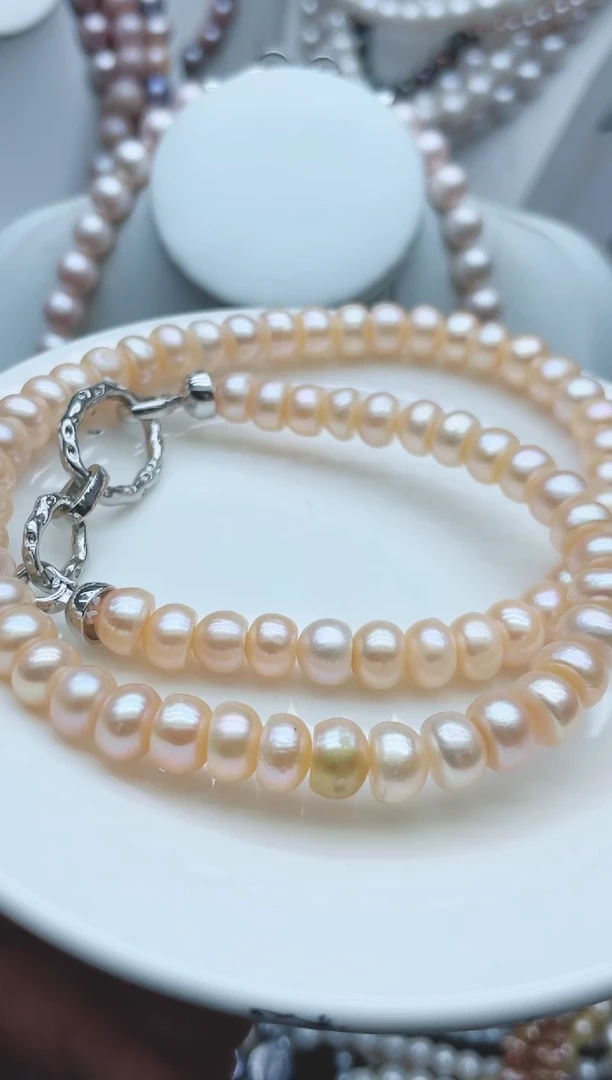 【闪购商品】淡水珍珠颈饰钛钢1