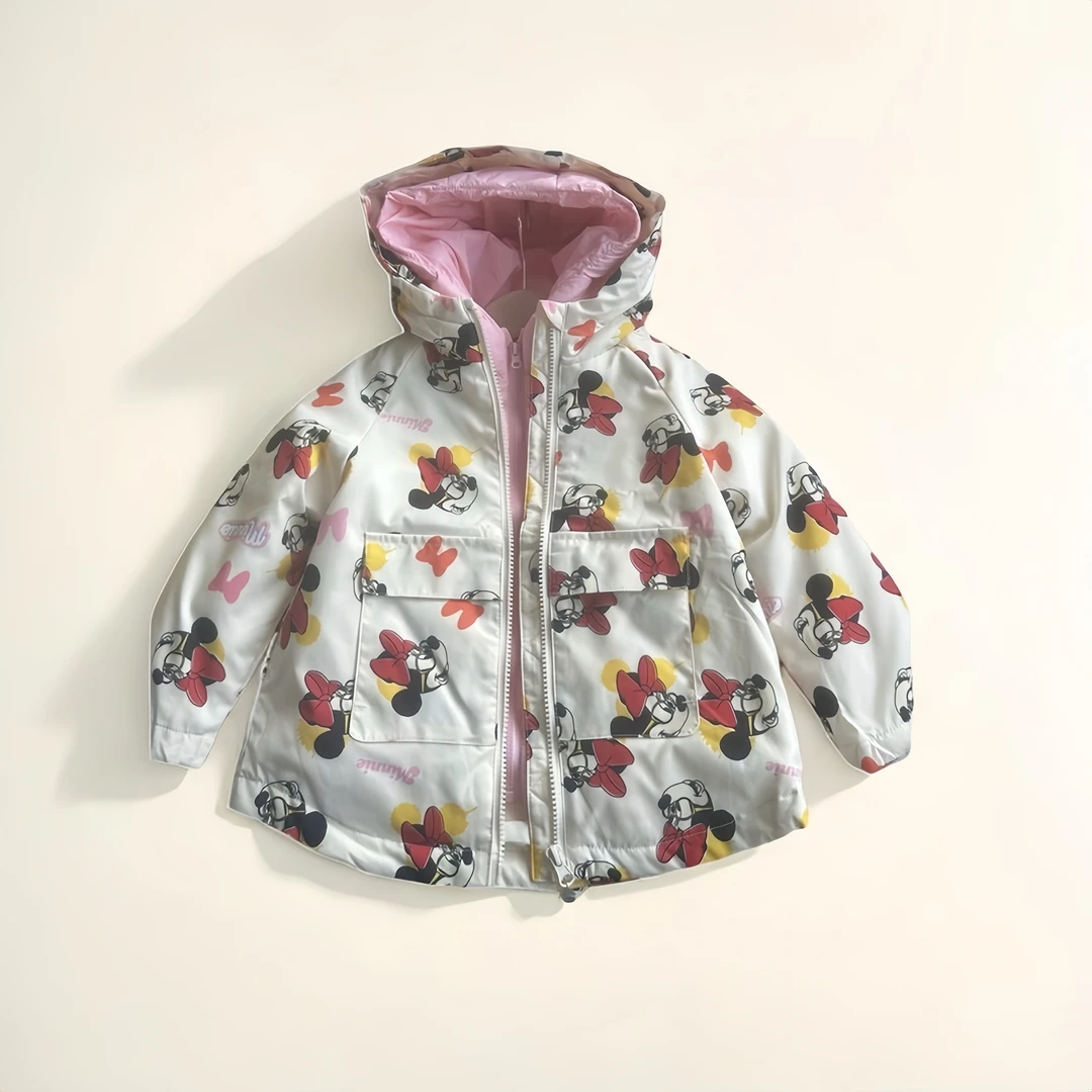 【清仓】90-100史努B女童秋冬加厚冲锋衣羽绒服可拆卸三合一两件套