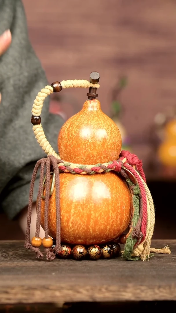 568号中药煮色  800ml左右 大漆葫芦水壶/酒壶 一物一拍