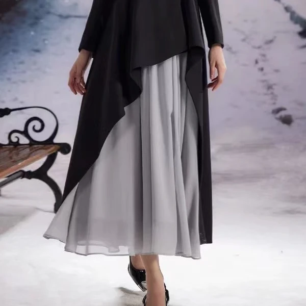 平凡高定！(单半裙)新中式设计感轻奢半身裙复古大摆裙F0303(A23-2