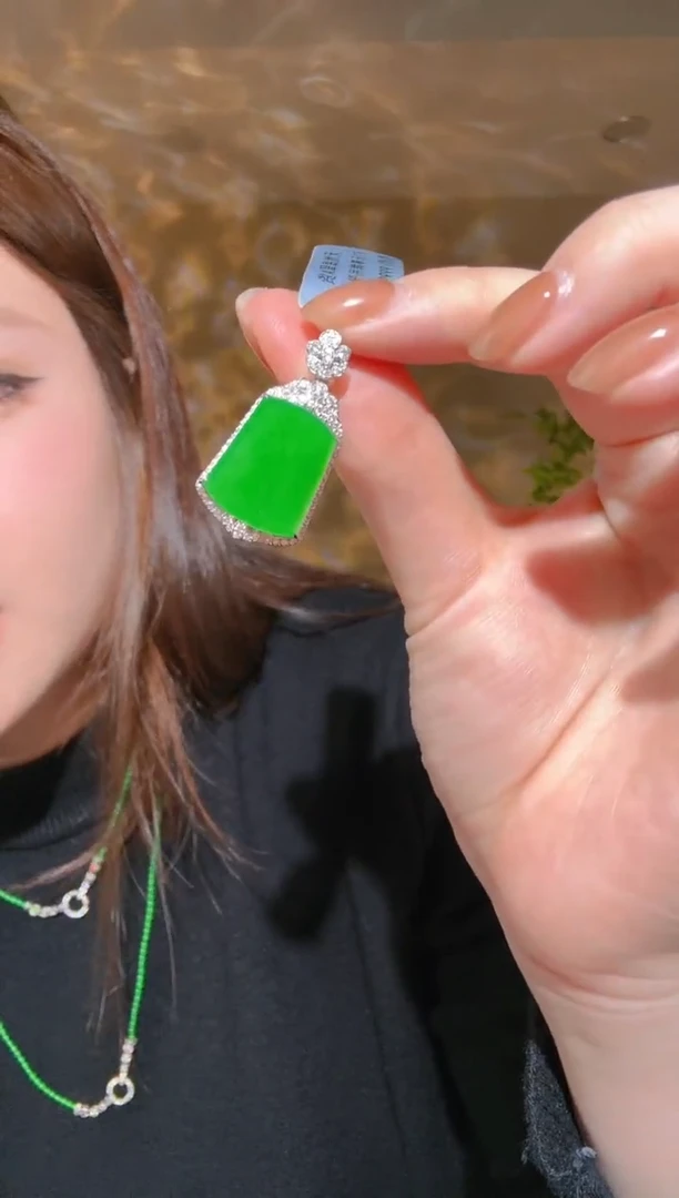 吊坠(不含链)未镶嵌翡翠琉****️无事牌吊坠