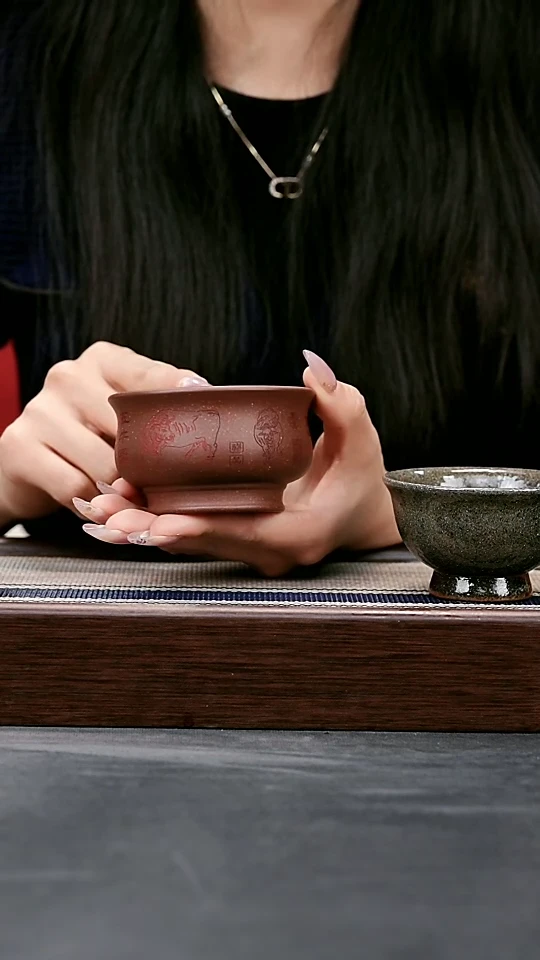 【闪购商品】紫砂茶壶紫玉金砂五牛主人杯