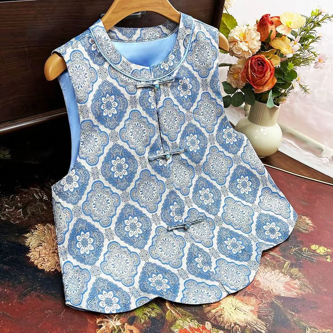 [青花瓷] 新中式原创设计立领高定女士精品女士马