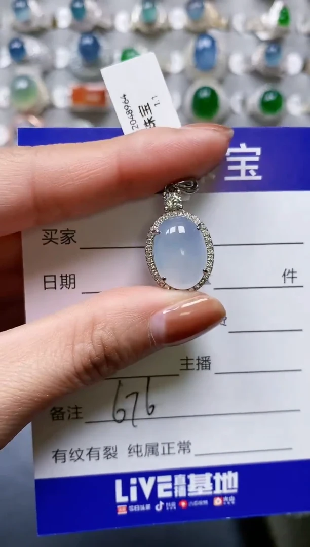 【闪购商品】翡翠颈饰银S925镶嵌0676