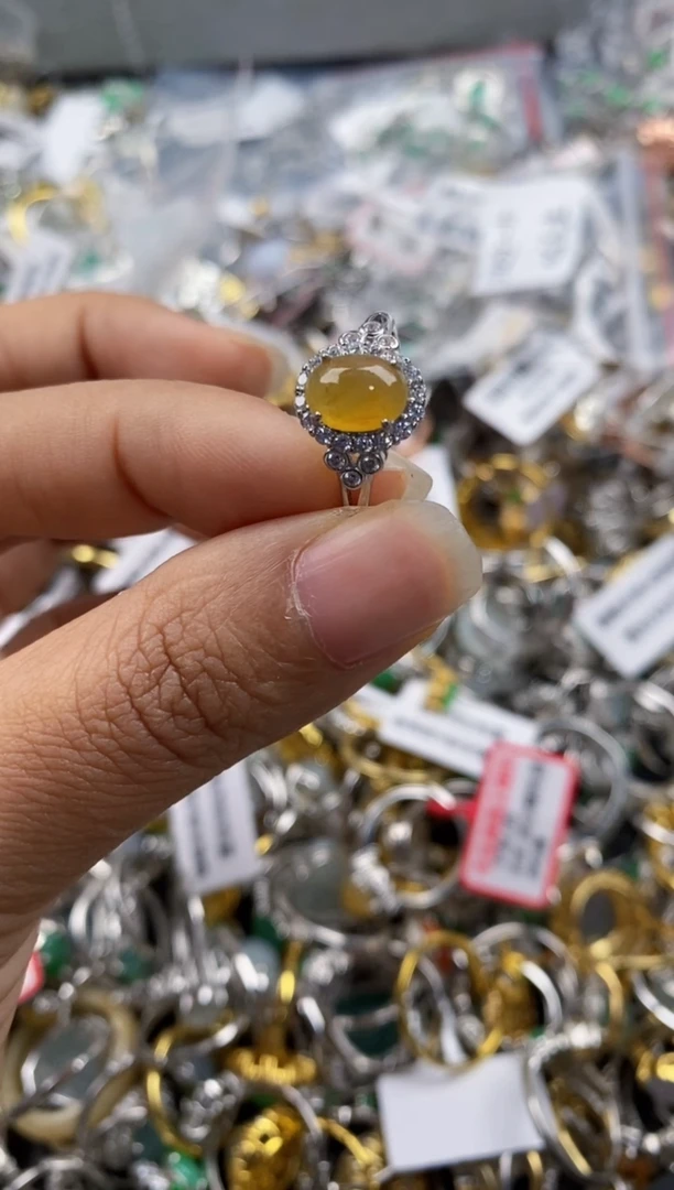 银S925镶嵌戒指翡翠111---10