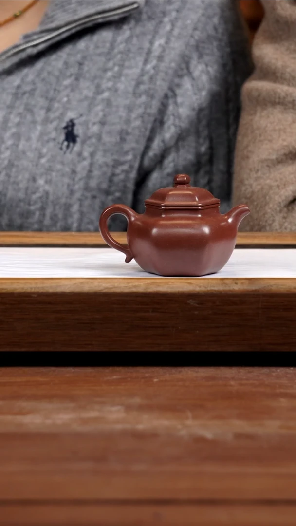 【闪购商品】紫砂茶壶80年代一厂老紫泥六方莲子120CC