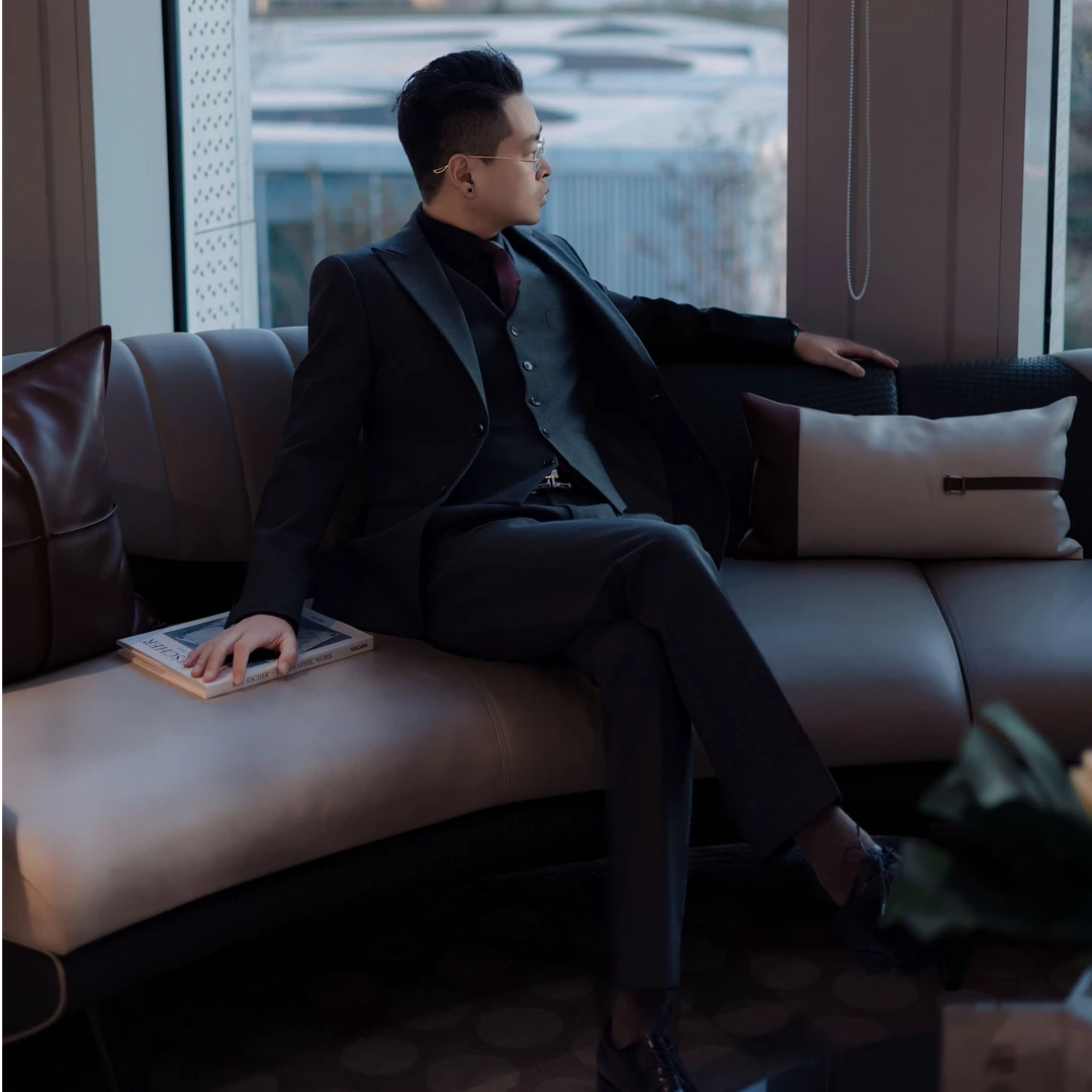 正品罗玛卡丹商务休闲西结婚西服伴郎时尚高端面试上班穿正装帅气