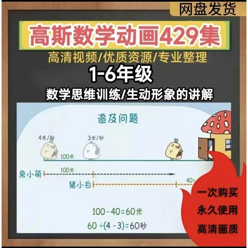 高斯数学奥数数学趣味动画1-6年级浅奥思维提升小学高斯数学动画