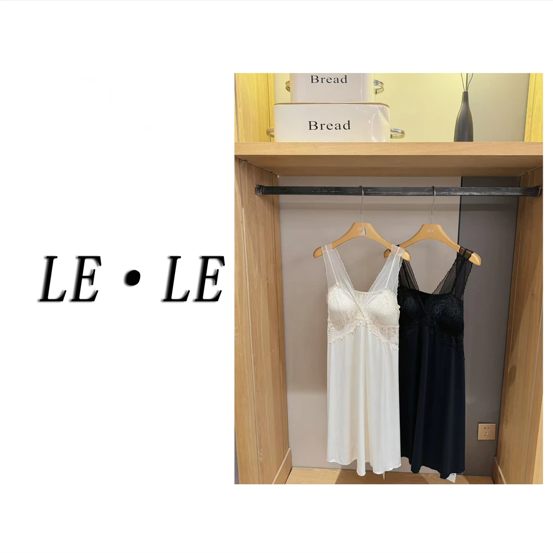【LE LE】V领冰丝睡裙005