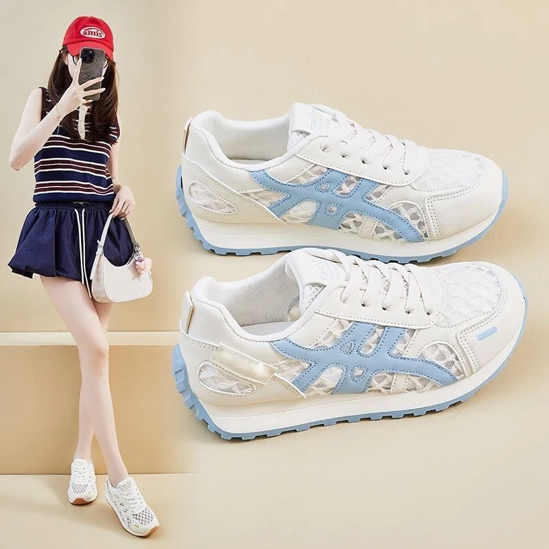 薄款超软阿甘德训小白鞋2025夏季轻便舒适潮流百搭休闲运动女鞋L7