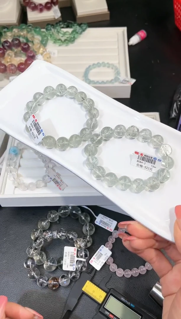 水晶手链未镶嵌多样性发一绿阿塞13mm