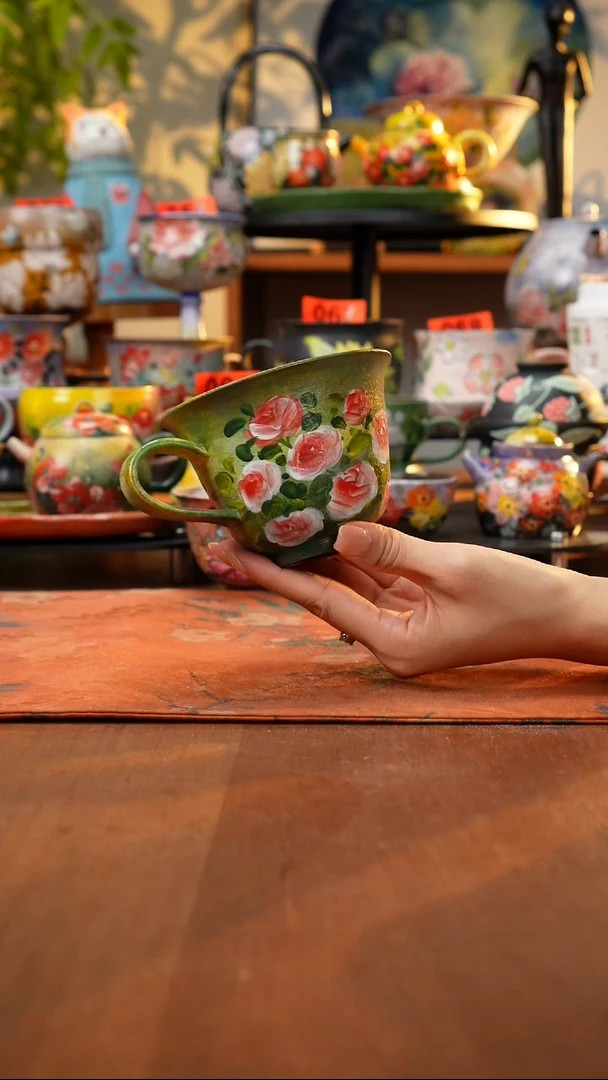 瓷片景德镇手工手绘300