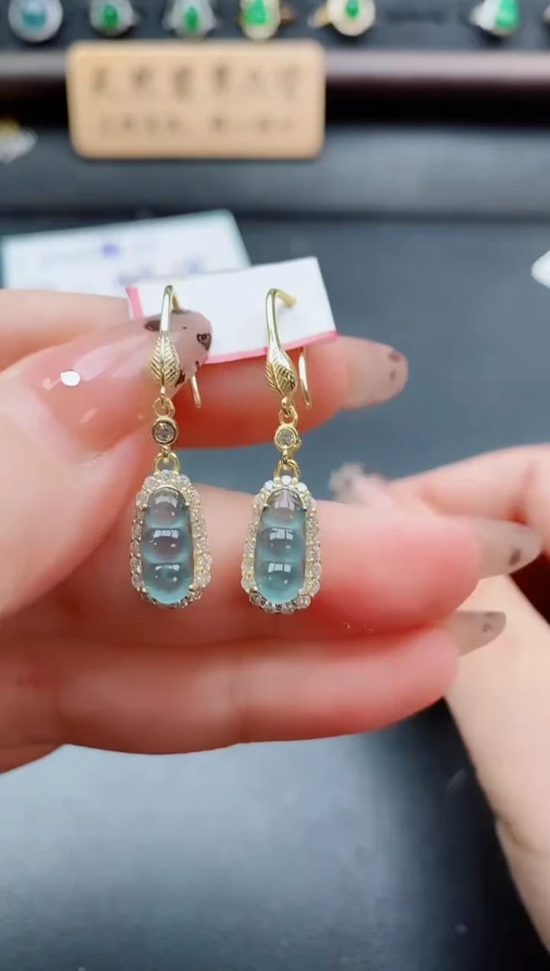 银S925镶嵌戒指翡翠1