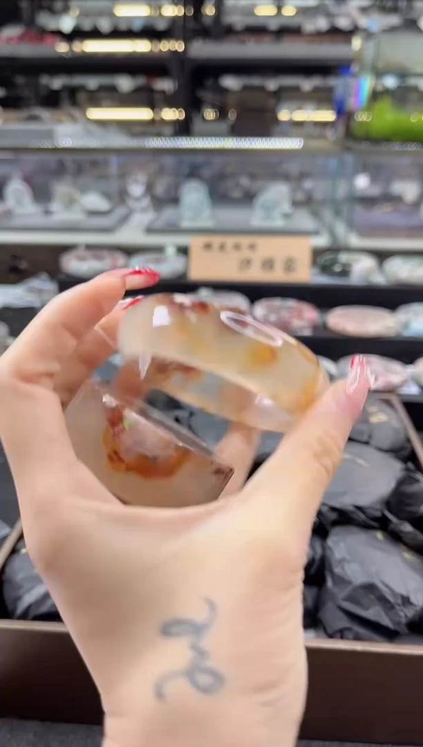 未镶嵌手镯石英质玉瑾圈口（赠品镯心）