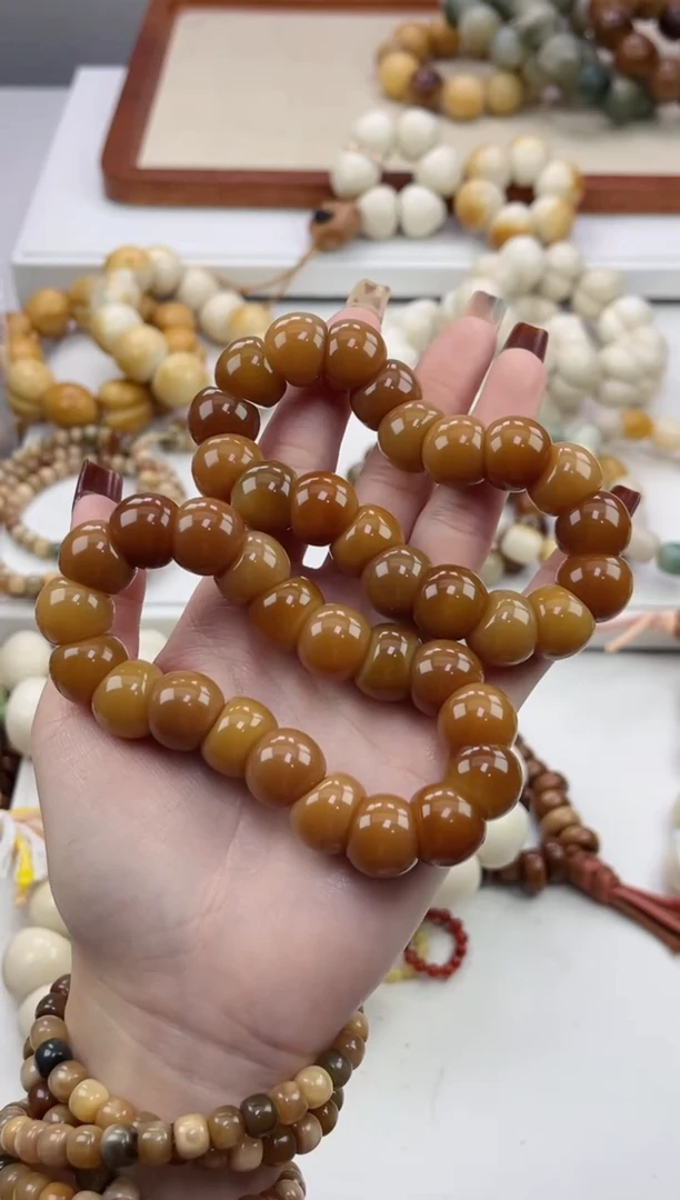 手串菩提根/象牙果w33玉化蛋糕蒜瓣大肠15mm手串