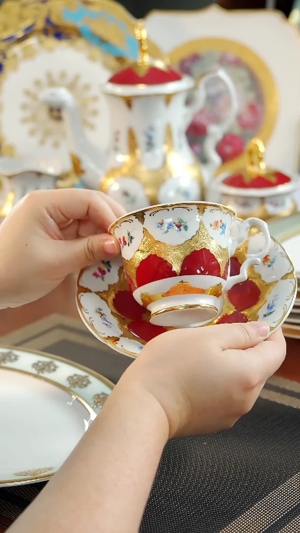 【闪购商品】瓷片200cc咖啡杯碟  微瑕