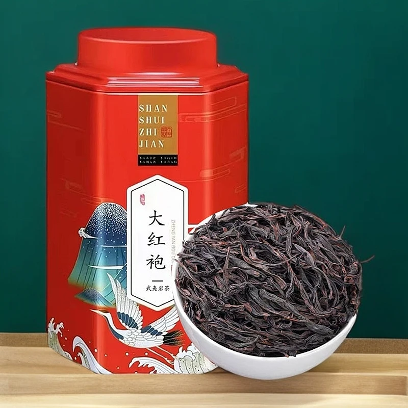 正宗红茶罐装岩茶大红袍耐泡手工高山乌龙茶岩韵花香茶叶炭焙浓香