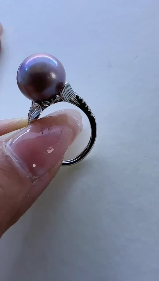 【闪购商品】淡水珍珠戒指银S925镶嵌449