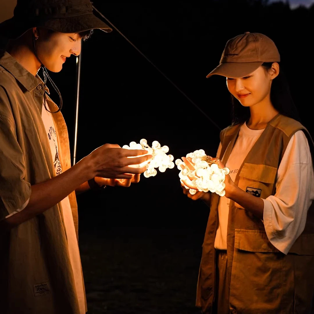 原始人串灯户外露营灯天幕氛围感野营帐篷灯带超长续航装饰照明