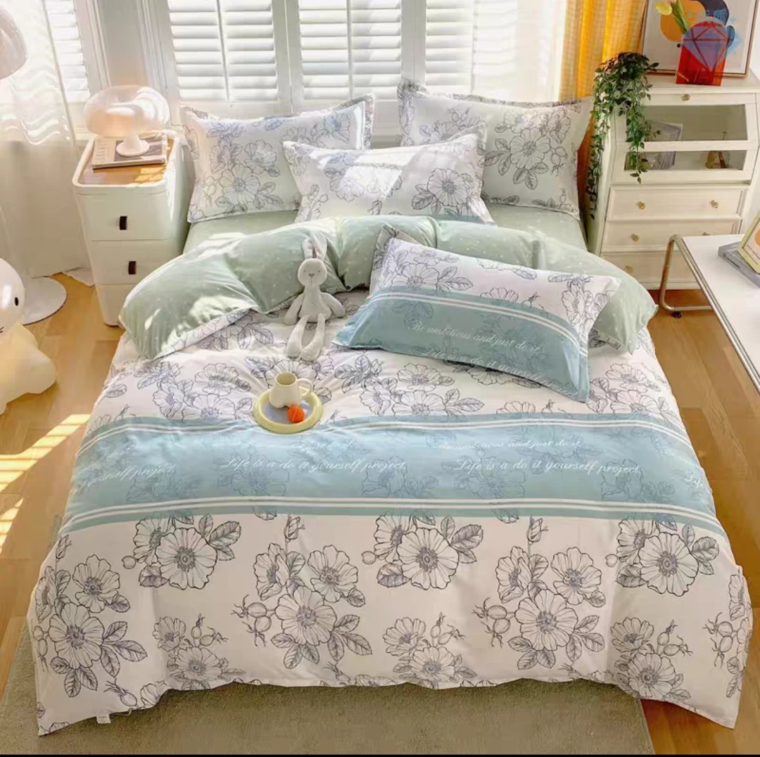 斜纹清新时尚花花四件套床品套件200*230