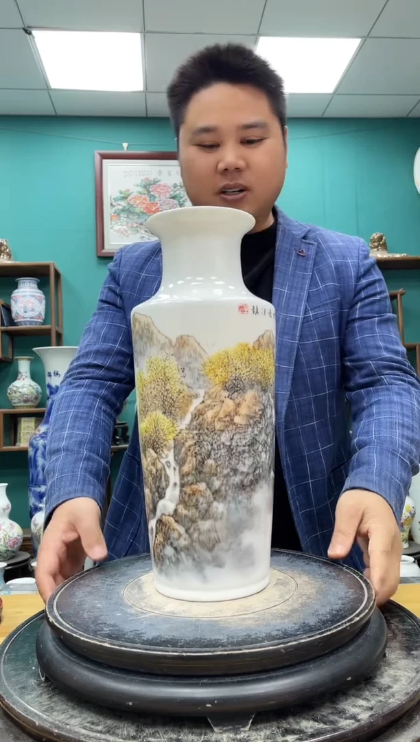 摆件303山水陶瓷摆件