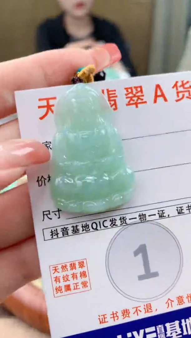 颈饰未镶嵌翡翠天然A货翡翠挂件