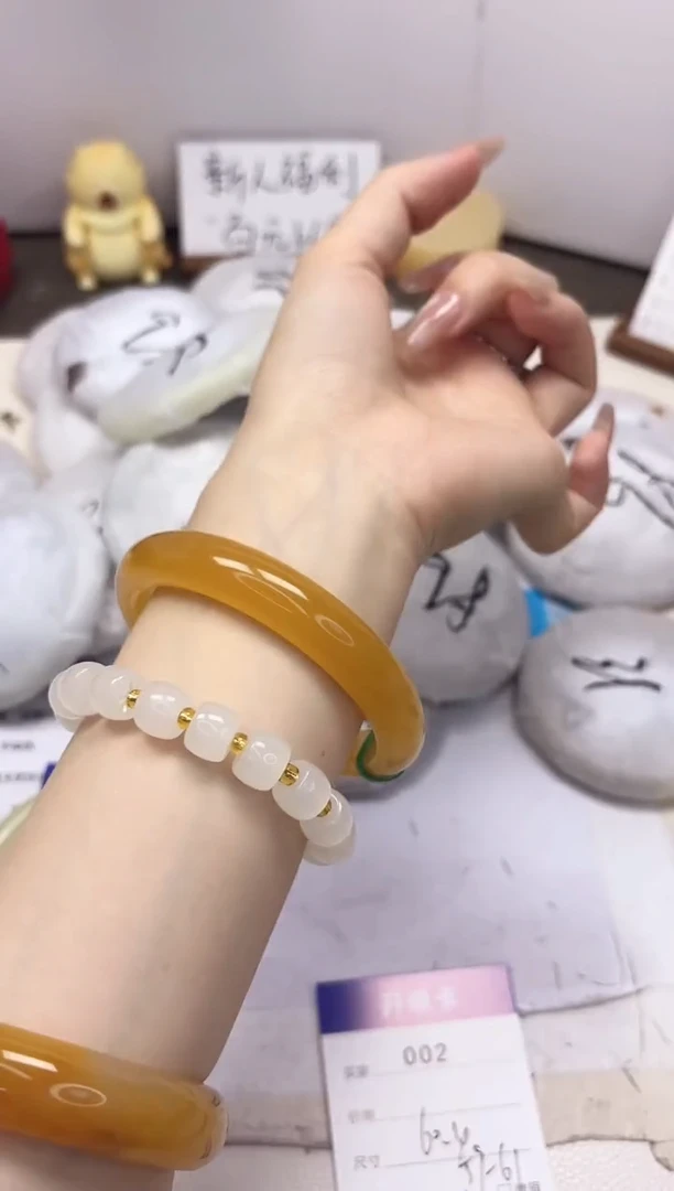 石英质玉手镯未镶嵌2-财气镯-圈口60