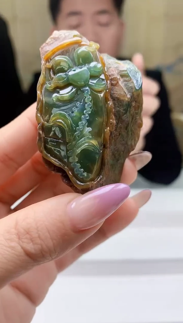 【闪购商品】定制翡翠未镶嵌4917ty-毛货挂件24