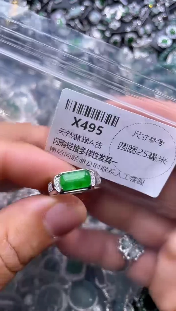 【闪购商品】翡翠颈饰未镶嵌X495戒指