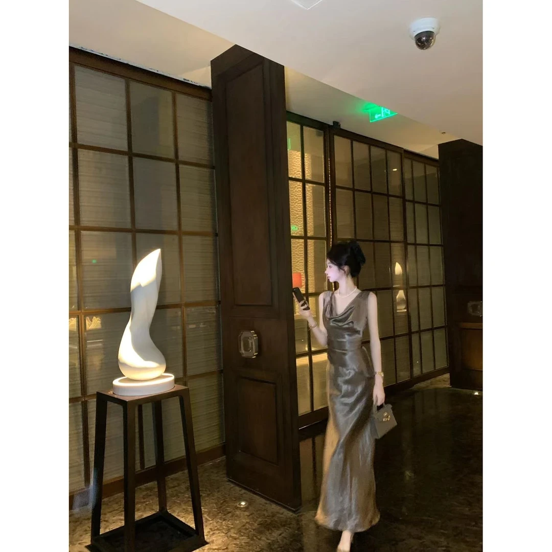 【宠粉专场】阑珊星光 极地灰亮银醋酸荡领上衣DYYK-24051769