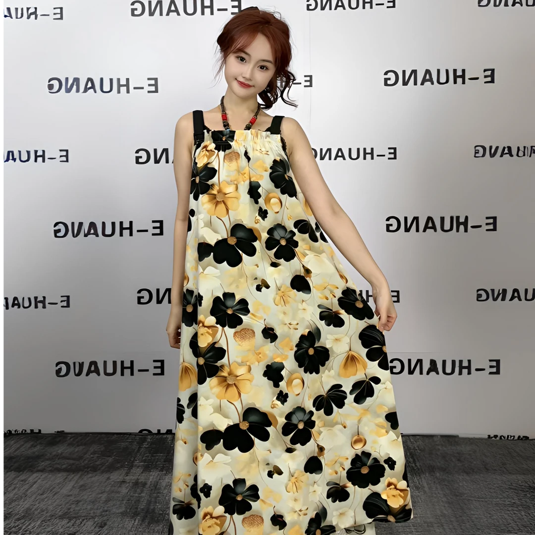 追梦家 春夏季新款时尚大码连衣裙-09