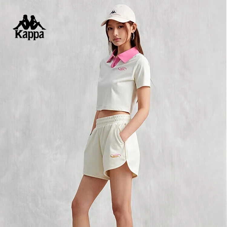 KAPPA短裤2024新款女夏美式裤裙防泼水高弹运动短裤K0E42DY30D
