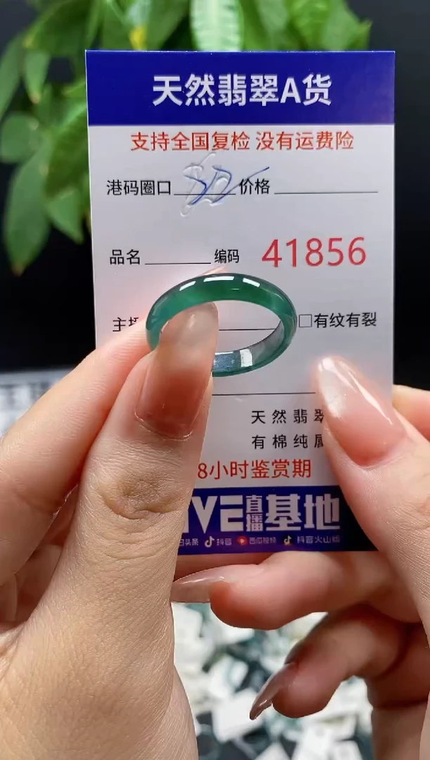 翡翠戒指未镶嵌天然翡翠戒圈1856