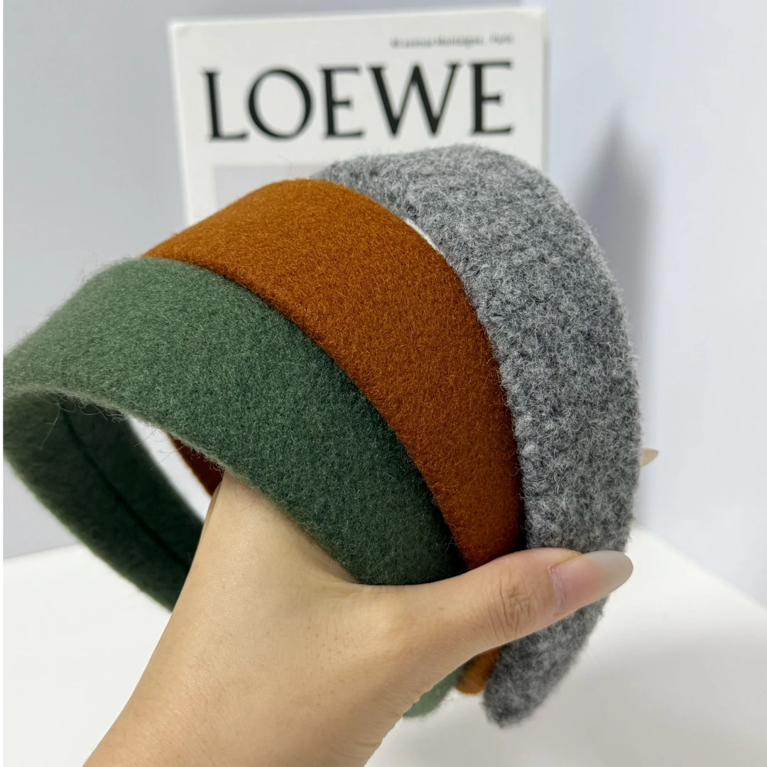 【两姊妹】秋冬纯色毛绒毛呢宽边发箍2025新款温柔显白氛围感头箍