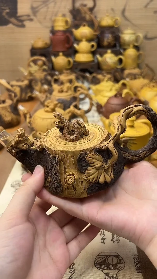 茶壶紫砂用****1灵蛇猴子壶