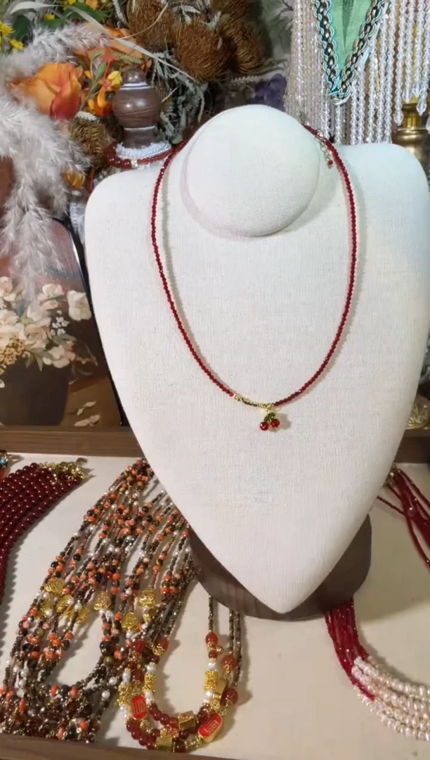 项链未镶嵌尖晶石小红樱桃 012