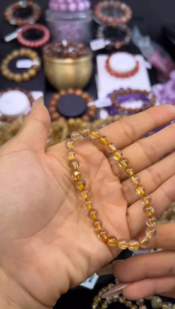 未镶嵌手串水晶金发晶6.6mm