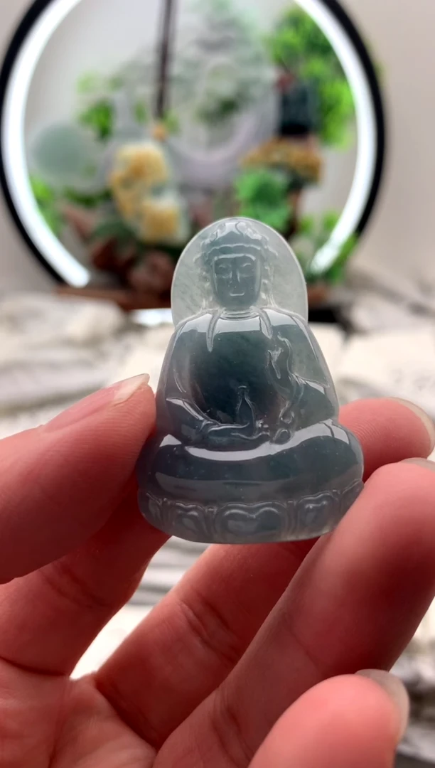 【闪购商品】翡翠颈饰未镶嵌小观音【品质一般能接受再拍】