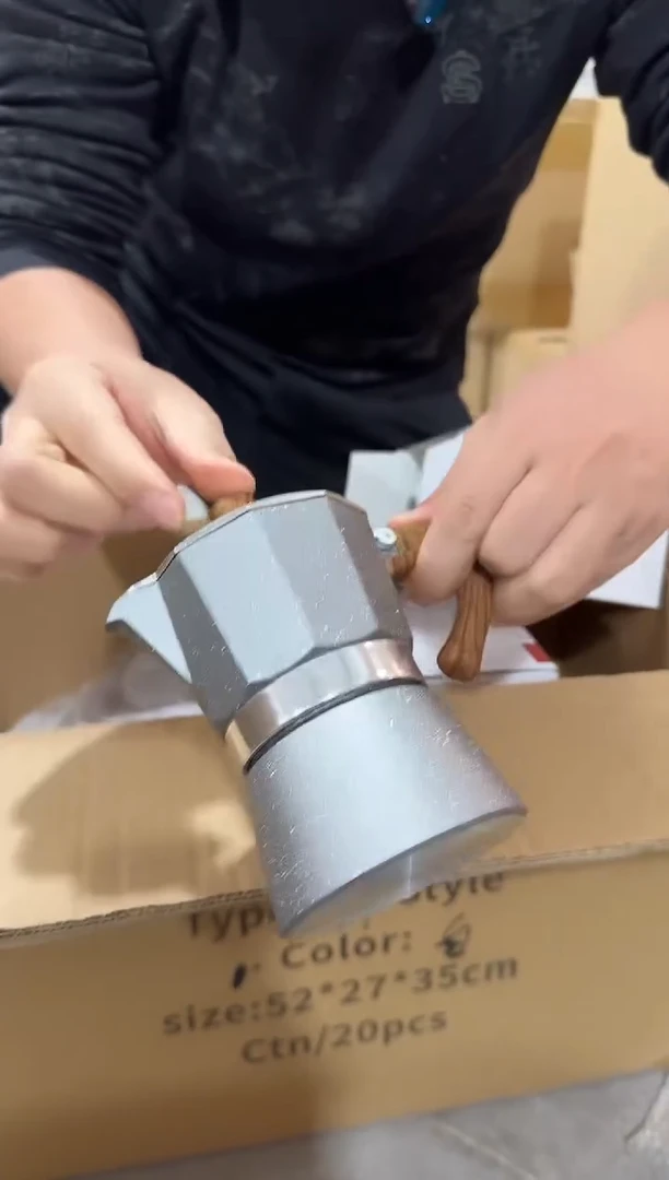 灰色意式3杯份摩卡咖啡壶