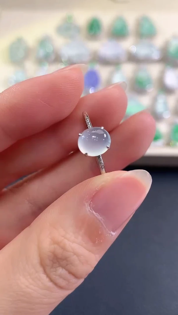 18K金镶嵌戒指翡翠b8多样性一件发货