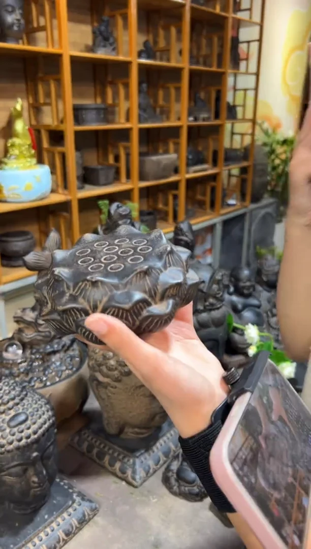 陶土【火山泥】莲蓬实心底座0