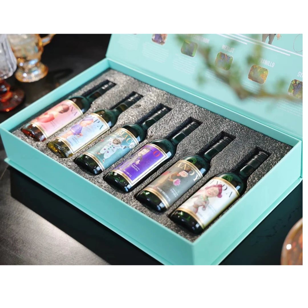 【小熙】快乐家族葡萄酒187礼盒 /一次体验6种口感/果香浓郁/送礼
