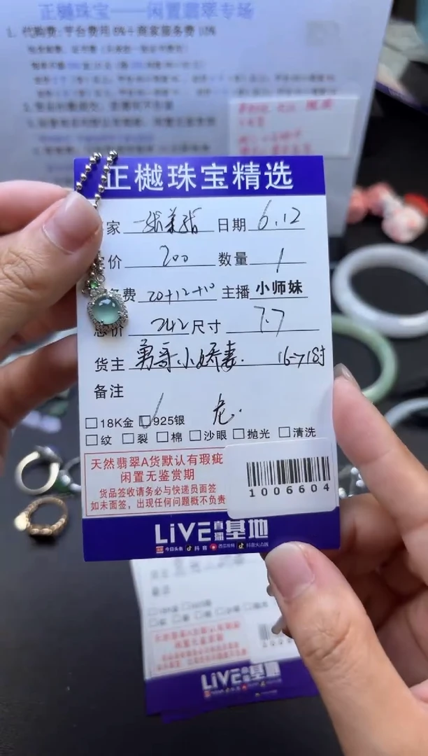 翡翠银S925镶嵌吊坠(赠链)ZYZB-1006604