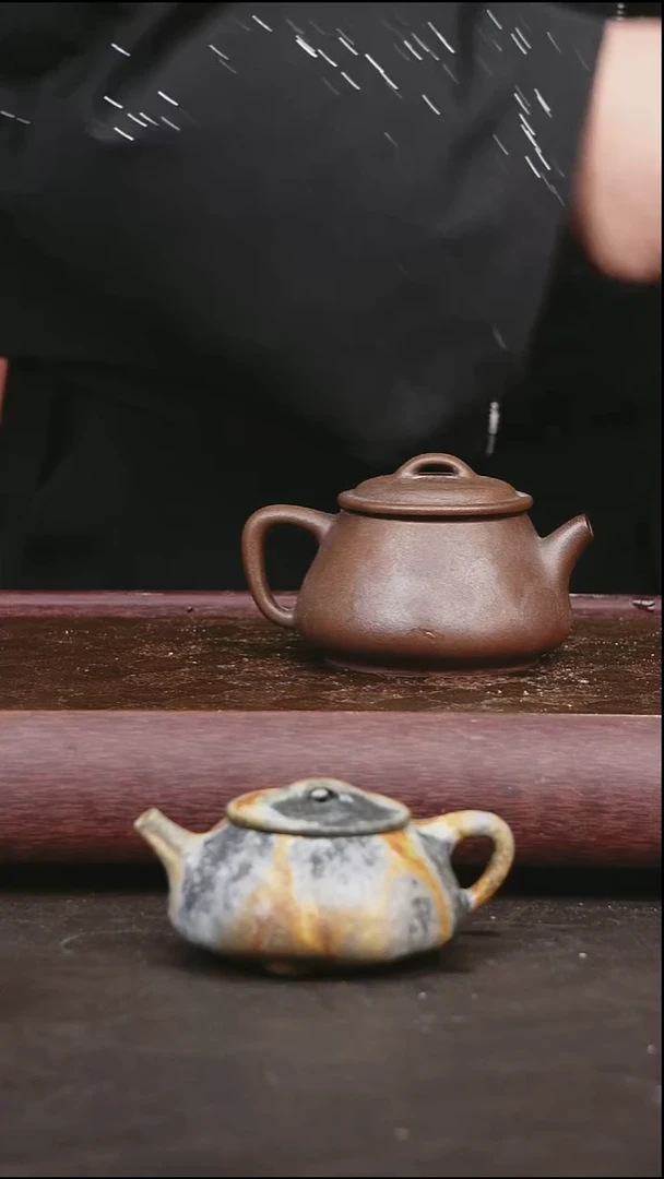 紫砂茶盘东*奇柴烧 微瑕壶