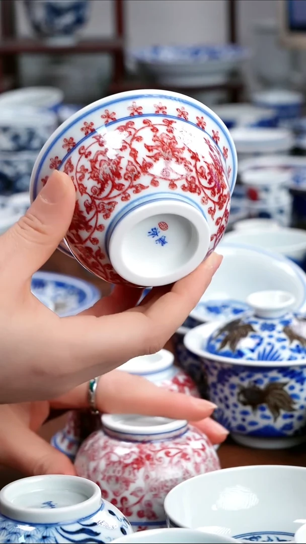 景德镇高端茶器再**桥景德镇墨奈纯手工手绘高端茶器