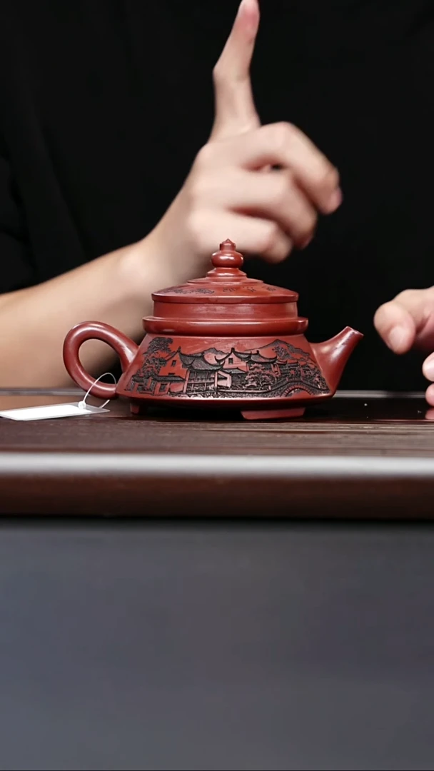 紫砂壶宜兴紫砂 亭台宝塔壶 龙血砂 顾林芬